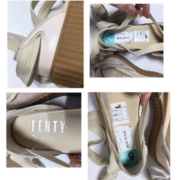 FENTY x PUMA Bow Creeper Sandal Pink Oatmeal 5.5 NWOB - Picture 8 of 8